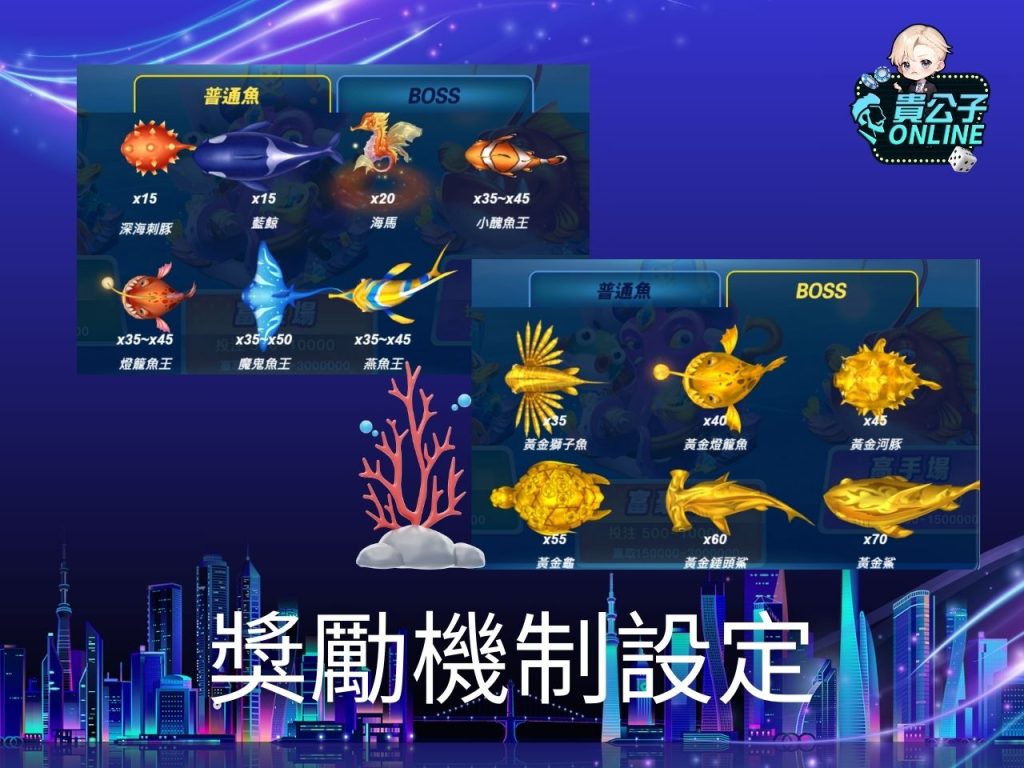 補魚機遊戲 貴公子Online 捕魚機攻略